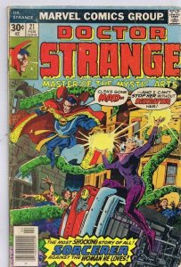 Doctor Strange #21 ORIGINAL Vintage 1976 Marvel Comics Clea GGA