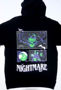 NIGHTMARE BEFORE CHRISTMAS | MENS MEDIUM FRONT/BACK GRAPHIC HOODIE | NEW W/TAGS