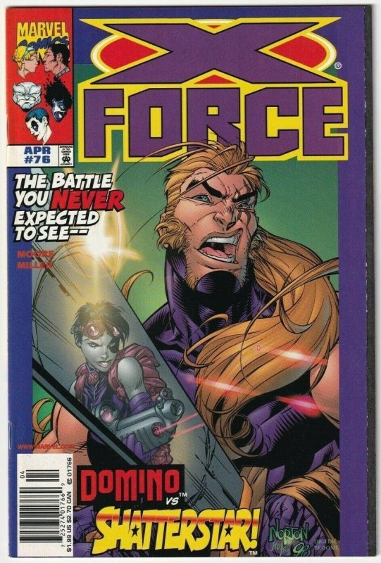 X-Force #76 Domino Vs Shatterstar April 1998 Marvel Comics