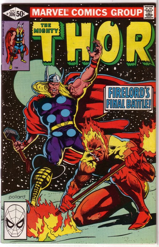 Thor   vol. 1   #306 VG/FN Tales of Asgard, Gruenwald/Pollard, Firelord