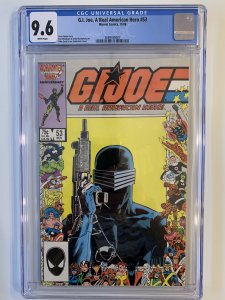 G.I. Joe A Real American Hero #53 CGC 9.6 White Pages