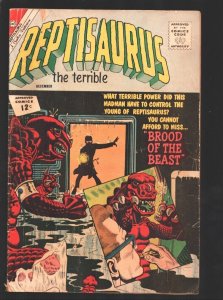 Reptisaurus #6 1962-Based on the Japanese horror monster series-Art by Montes...