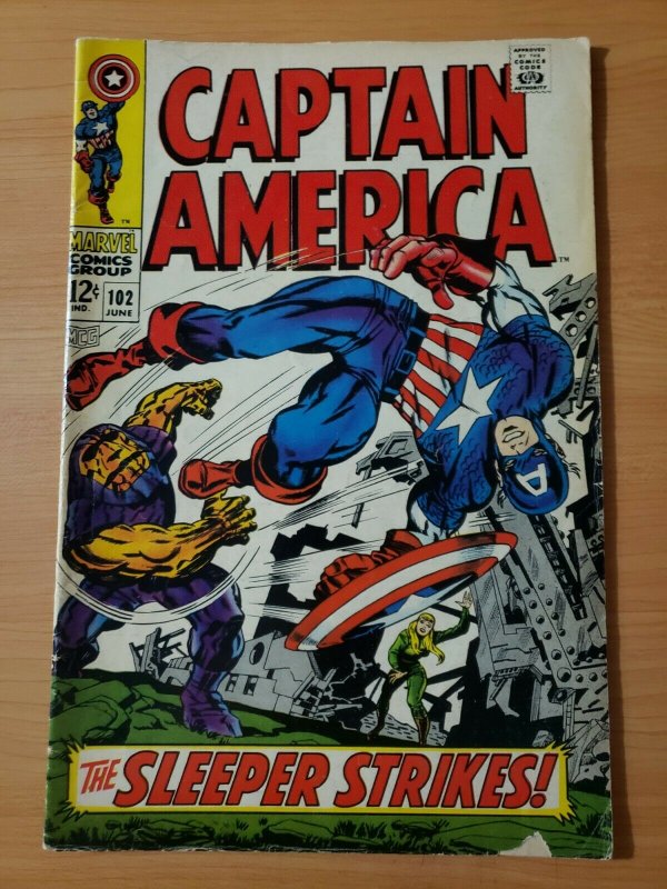 Captain America #102 ~ VERY GOOD - FINE FN ~ 1968 Marvel Comics