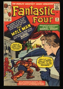 Fantastic Four #22 VG 4.0 Bright colors! 2nd Appearance Mole Man!