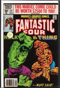 Marvel's Greatest Comics #92 (1980) Fantastic Four