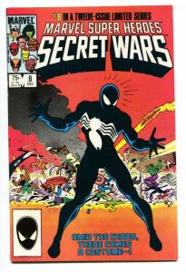 Secret Wars #8-1st Black Costume Spider-Man comic book --1984