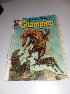 GENE AUTRY'S CHAMPION #4 & 5 GOLDEN AGE DELL comics 1952 WESTERN PAINTED COVER