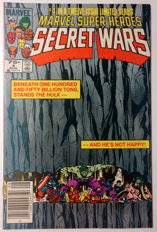 Secret Wars #4 Newsstand (7.0, 1984), Cover art by Mike Zeck