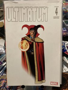 Ultimatum #4 Dr. Strange Black-and-White Variant Cover (2009)