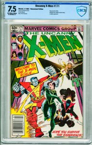 Uncanny X-Men #171 (1983) CBCS 7.5! OWW Pages!