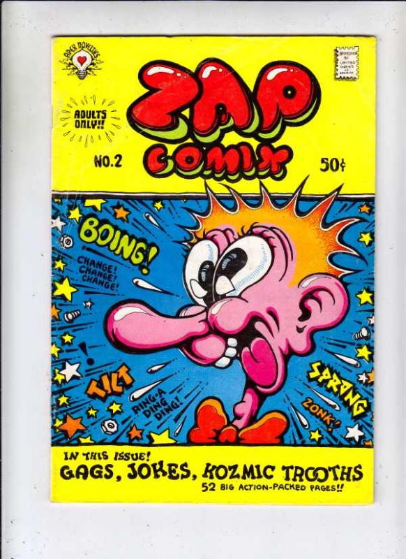 Zap #2 (Jan-68) GD/VG Affordable-Grade Mr. Natural, Anglefood McSpade, the Ch...