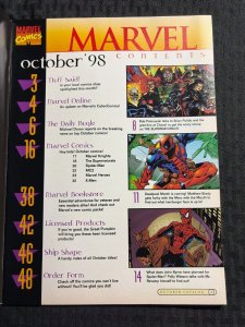 1998 Oct MARVEL COMICS CATALOG Magazine FVF 7.0 John Byrne Spider-Man Poster