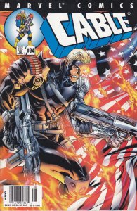 Cable #94 (Newsstand) VF ; Marvel | Robert Weinberg American Flag
