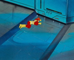 Super Friends Firestorm Production Cel (Hanna-Barbera, c. 1970s-1980s).