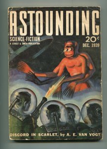 ASTOUNDING SCIENCE-FICTION-12/1939-PULP FICTION-de CAMP-VAN VOGT-WEST-vg