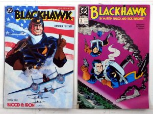 Blackhawk Lot of 2 #1 Blood & Iron, 2nd 2 (1988) DC Comics 1st Print Comic Books