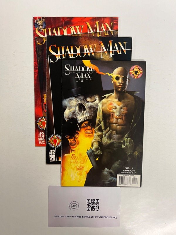 3 Shadow Man Indie Comic Books # 1 12 13 78 JS35