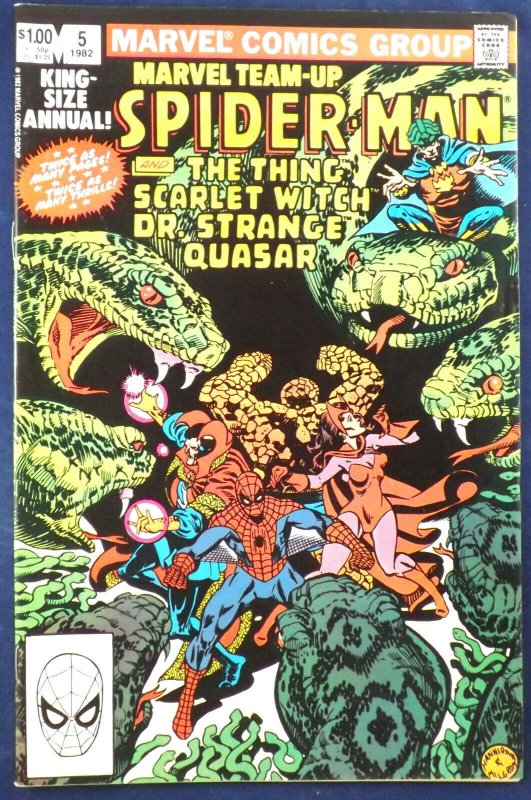 MARVEL TEAM-UP #76 77 80 Annual 5 Spider-Man Dr. Strange Scarlet Witch 4 Issues 