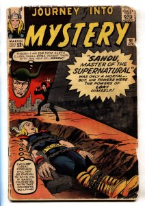 JOURNEY INTO MYSTERY-#91 1962-THOR-JACK KIRBY-MARVEL LOKI FR