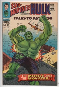 TALES To ASTONISH #85, VF+, Hulk, Sub-Mariner, Buscema, 1966, Gene Colan