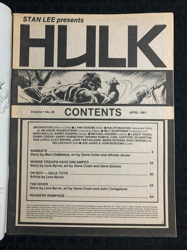1981 HULK Magazine #26 FN 6.0 John Buscema & Joe Jusko Cover