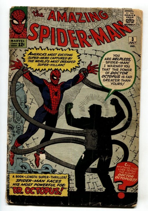 Amazing Spider-Man #3 comic book First appearance of Doctor Octopus Marvel - 196