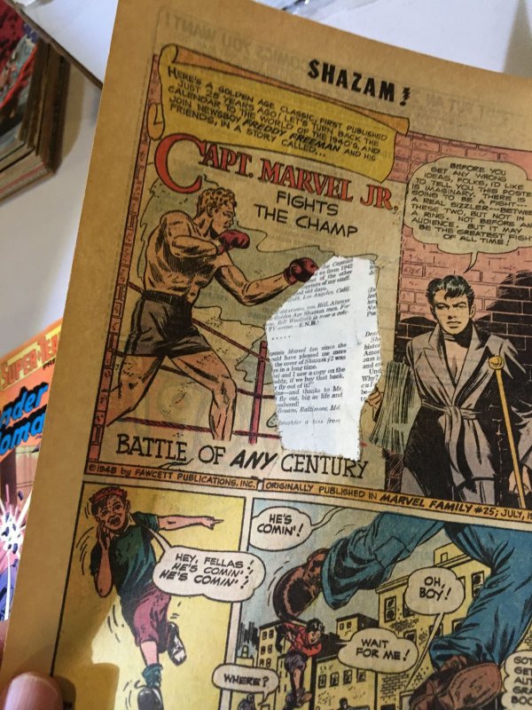 Shazam! #5 (1973)  hole cut on internal page reader copy