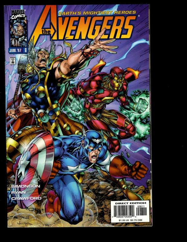 12 Avengers Marvel Comics # 1 2 3 4 5 6 7 8 9 10 11 12 Iron Man Thor Hulk JF18