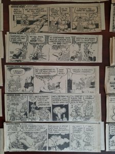 Lot of 50 Broom-Hilda Dailies by Russell Myers 1980 Size: 2.5 x 7 Vintage good 