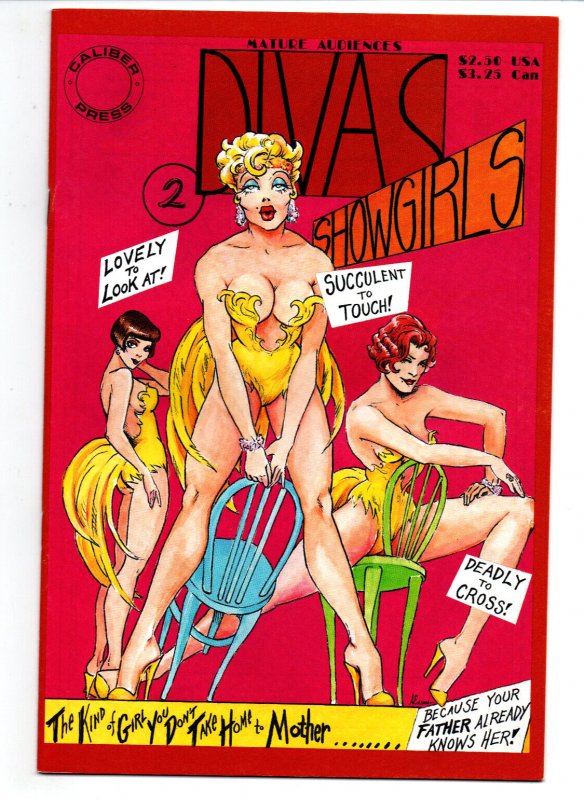 Divas #1  & 2 Complete Set - Showgirls - Crime Noir - Caliber - 1992 - (-NM) 