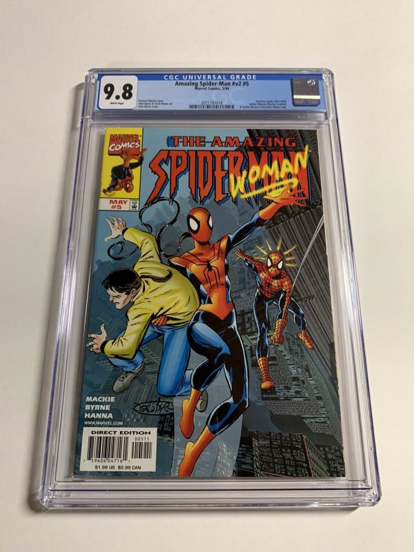 Amazing Spider-man V Vol Volume 2 # 5 Cgc 9.8 White Pages Marvel Legacy #446