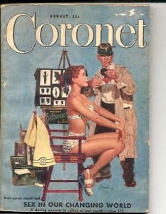 MAG: CORONET-8/1947-PIN-UP GIRL CVR/SOAP-BOX CAR VG