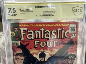 Fantastic Four #46 CBCS 7.5 Signature Series signed by Joe Sinnott (Marvel 1966)