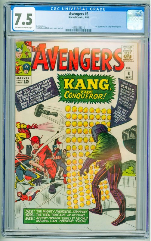 Avengers #8 (1964) CGC 7.5! 1st Appearance of Kang the Conqueror!