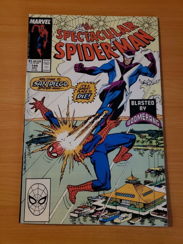 Spectacular Spider-Man #144 Direct Market Edition ~ NEAR MINT NM ~ 1988 Marvel