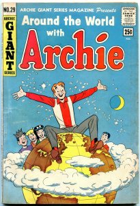 Around the World with Archie- Archie Giant #29 1964- globe cover VG+