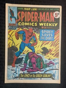 1973 Oct 6 SPIDER-MAN COMICS WEEKLY #34 FN 6.0 John Romita / Green Goblin