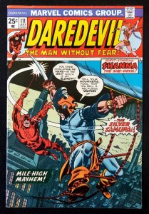 Daredevil #111 1st Appearance Silver Samurai! Black Widow! Marvel 1974 FN