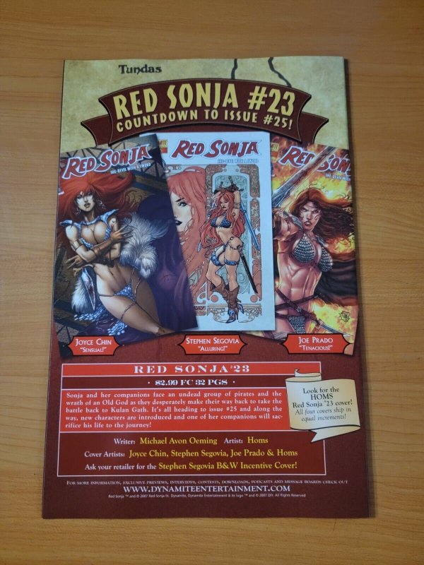 Red Sonja v1 #22 Cover B Variant ~ NEAR MINT NM ~ 2007 Dynamite Comics
