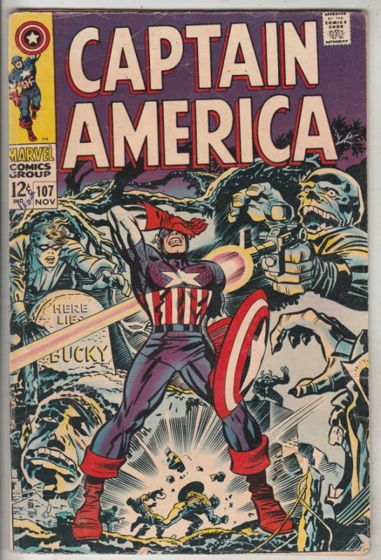 Captain America #107 (Nov-68) FN+ Mid-High-Grade Captain America
