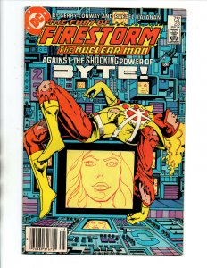 Firestorm The Nuclear Man #23 newsstand- 1st Felicity Smoak and Byte - 1984 - VF