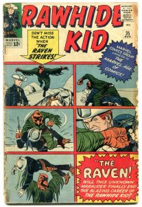 Rawhide Kid #35-JACK DAVIS ART -THE RAVEN-1963 G 