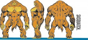 Official Handbook of the Marvel Universe Sheet- Sasquatch