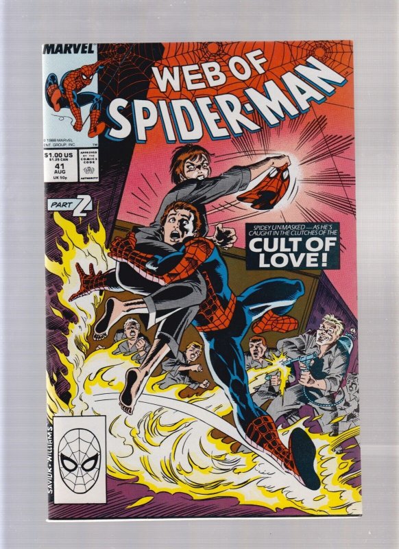 Web Of Spider Man #41 - Alex Saviuk Cover Art! (8.5/9.0) 1988