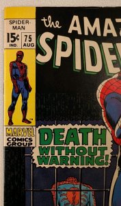 Amazing Spider-Man 75 FN 6.0 Iconic John Romita Sr. Silver Age 1969 Marvel Comic