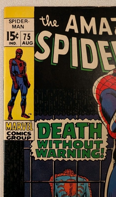 Amazing Spider-Man 75 FN 6.0 Iconic John Romita Sr. Silver Age 1969 Marvel Comic