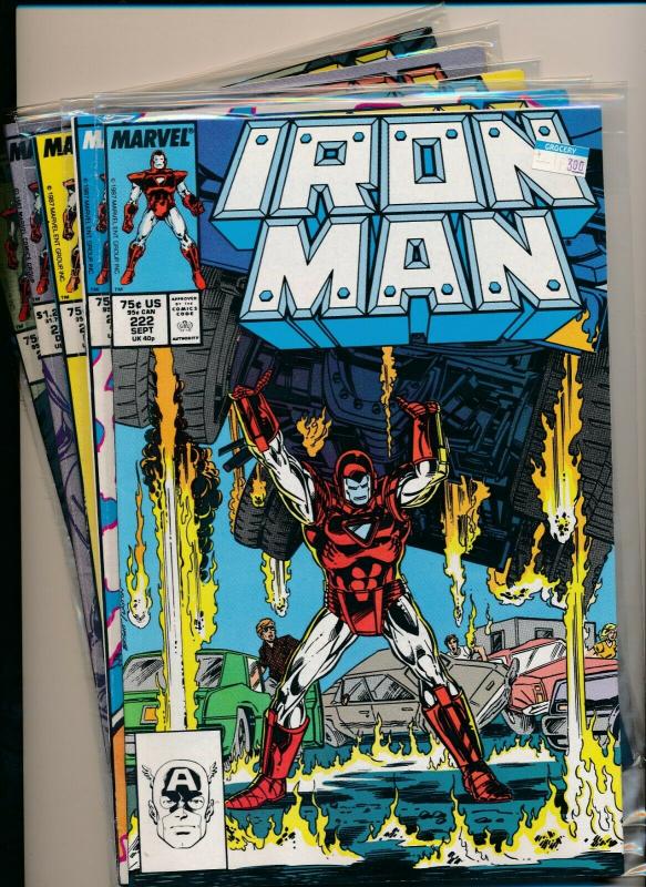 MARVEL SET of 5-IRON MAN #222-226  1984  VERY FINE (PF724) 