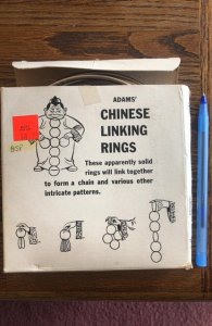 1960s magic trick -Chinese  linking rings-no instructions