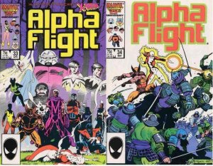 ALPHA FLIGHT (1983-1990) 33-34 1st Lady Deathstrike, Wolverine story arc