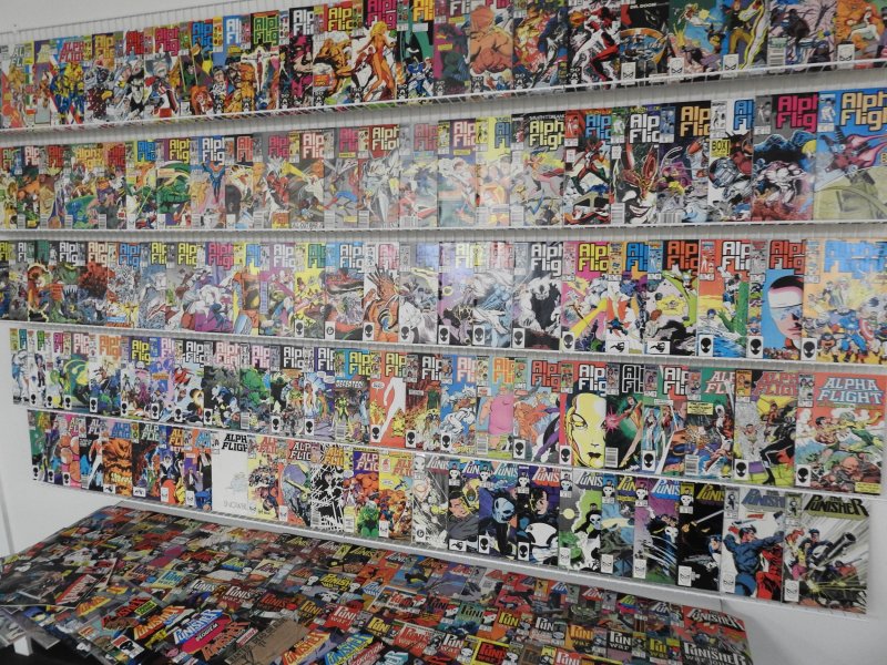 Huge Lot 200+ Comics W/ Punisher and Alpha Flight! Avg FN/VF Condition!